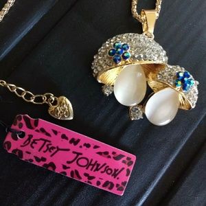 Betsey Johnson Mushroom Necklace NWT